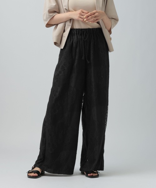 LEPSIM(レプシィム)の「2WAYレースパッチワークパンツ 1017903(その他パンツ・レディース・ブラック/オフホワイト・FREE)」の12枚目の写真