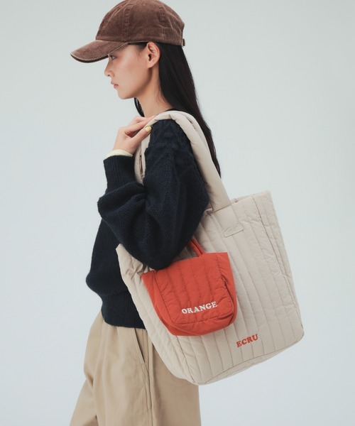 BEAMS HEART(ビームスハート)の「2セット カラー刺繍 バッグ(トートバッグ・レディース・サックスブルー/ブラック/オフホワイト・ONE SIZE)」の1枚目の写真
