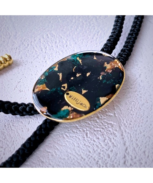 No.1110 ドライフラワータマゴ型ネックレス Willija】《花景》ﾄﾞﾗｲﾌﾗﾜｰの一点物ループタイ(MA)（ネックレス