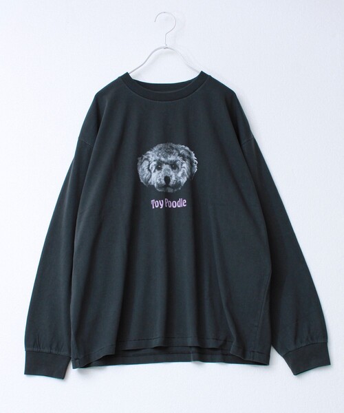 GLOSTER（グロスター）の「【WEB限定】【人気シリーズ】【DOG&CAT】犬猫ピグメントロンT（Tシャツ/カットソー・メンズ・ブラック系その他/ブラック系その他2/ブラック系その他3/ブラック系その他4/ブラック系その他5・S/L/M）」の2枚目の写真