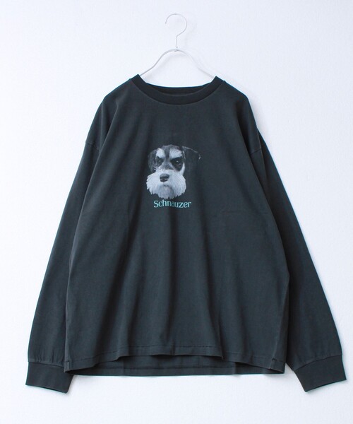 GLOSTER（グロスター）の「【WEB限定】【人気シリーズ】【DOG&CAT】犬猫ピグメントロンT（Tシャツ/カットソー・メンズ・ブラック系その他/ブラック系その他2/ブラック系その他3/ブラック系その他4/ブラック系その他5・S/L/M）」の3枚目の写真