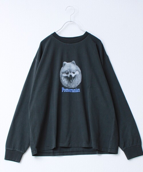 GLOSTER（グロスター）の「【WEB限定】【人気シリーズ】【DOG&CAT】犬猫ピグメントロンT（Tシャツ/カットソー・メンズ・ブラック系その他/ブラック系その他2/ブラック系その他3/ブラック系その他4/ブラック系その他5・S/L/M）」の5枚目の写真