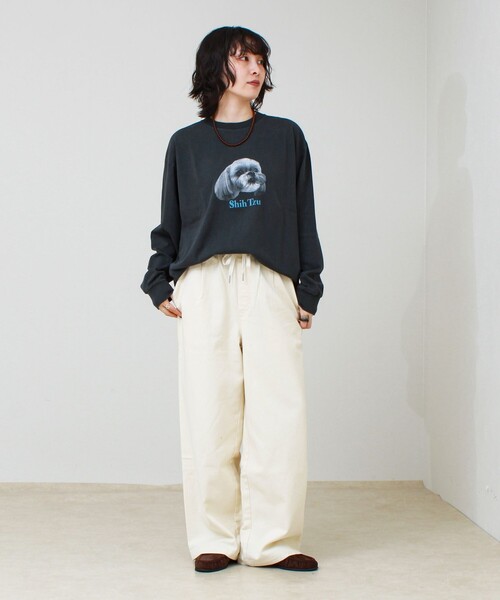 GLOSTER（グロスター）の「【WEB限定】【人気シリーズ】【DOG&CAT】犬猫ピグメントロンT（Tシャツ/カットソー・メンズ・ブラック系その他/ブラック系その他2/ブラック系その他3/ブラック系その他4/ブラック系その他5・S/L/M）」の7枚目の写真