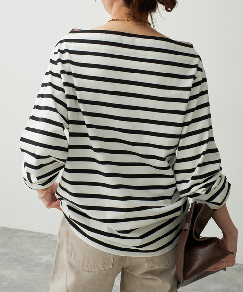 Spick & Span(スピックアンドスパン)の「ボートネックロングスリーブTシャツ(Tシャツ/カットソー・レディース・その他4/マルチ・FREE)」の8枚目の写真