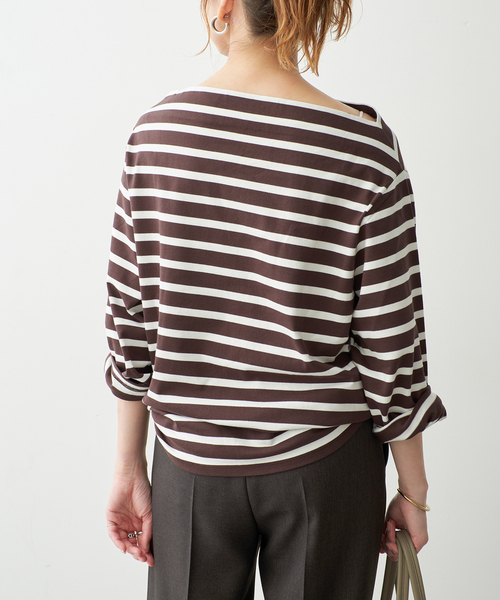 Spick & Span(スピックアンドスパン)の「ボートネックロングスリーブTシャツ(Tシャツ/カットソー・レディース・その他4/マルチ・FREE)」の14枚目の写真