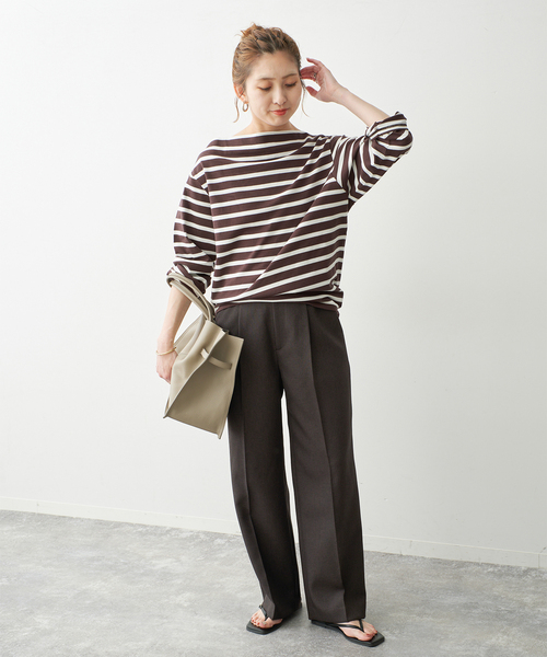 Spick & Span(スピックアンドスパン)の「ボートネックロングスリーブTシャツ(Tシャツ/カットソー・レディース・その他4/マルチ・FREE)」の15枚目の写真