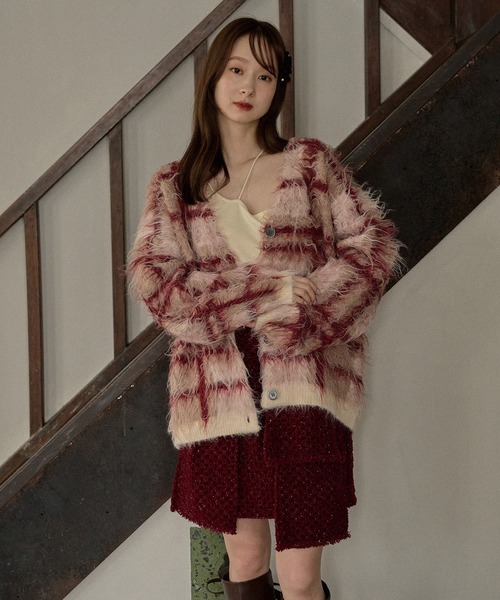 mideal(マイディール)の「ribbon design tweed skirt pants / リボンデザインツイードスカートパンツ(スカート・レディース・ブラウン/ボルドー・FREE)」の18枚目の写真