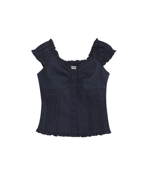 LOTSYOU（ロッツユー）の「LOTSYOU_Ella Blouse NAVY（シャツ/ブラウス・レディース・その他・MEDIUM/SMALL）」の6枚目の写真