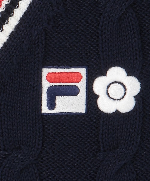 MARY QUANT(マリークワント)の「FILA × MARY QUANT ラインニット ベスト(ベスト・レディース・ネイビー/アイボリー・M)」の12枚目の写真