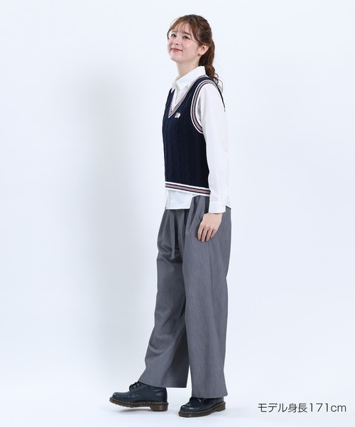 MARY QUANT(マリークワント)の「FILA × MARY QUANT ラインニット ベスト(ベスト・レディース・ネイビー/アイボリー・M)」の14枚目の写真