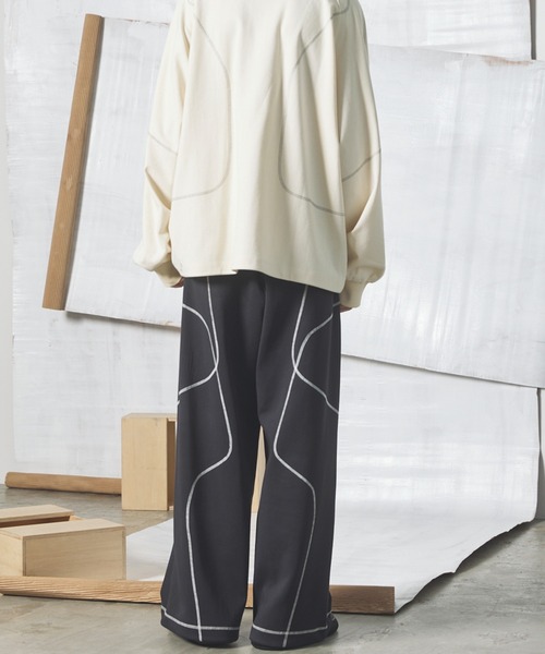 MAISON SPECIAL(メゾンスペシャル)の「《UNISEX》Stitching Prime-Wide Track Pants/ステッチワークプライムワイドスポーティーパンツ【MAISON SPECIAL/メゾンスペシャル】(その他パンツ・メンズ・ブラック/チャコールグレー/ライトグリーン・0/1/2)」の17枚目の写真