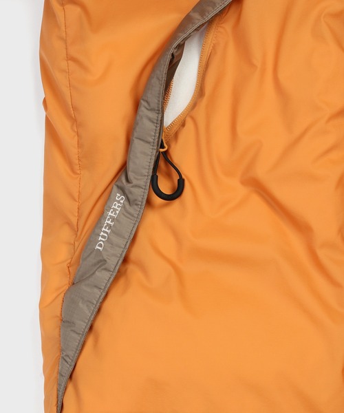 NANGA(ナンガ)の「NANGA×DUFFER CODURA / AURORA-TEX HOODED DOWN JACKET:ナンガ別注 オーロラテックス / コーデュラ ダウンジャケット / 760FP / スペイン産ダックダウン / 日本製 / MADE IN JAPAN / ハイスペック / フーデッド(ダウンジャケット/コート・メンズ・オレンジ/ブラック/カーキ・SMALL/X-LARGE/LARGE/MEDIUM)」の8枚目の写真