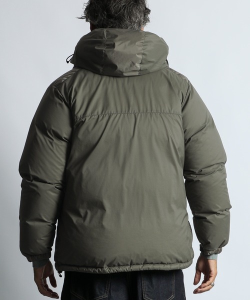 NANGA(ナンガ)の「NANGA×DUFFER CODURA / AURORA-TEX HOODED DOWN JACKET:ナンガ別注 オーロラテックス / コーデュラ ダウンジャケット / 760FP / スペイン産ダックダウン / 日本製 / MADE IN JAPAN / ハイスペック / フーデッド(ダウンジャケット/コート・メンズ・オレンジ/ブラック/カーキ・SMALL/X-LARGE/LARGE/MEDIUM)」の19枚目の写真