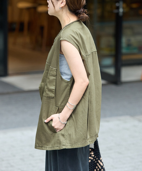 JOURNAL STANDARD(ジャーナルスタンダード)の「Military VEST(その他アウター・レディース・カーキ/ホワイト・FREE)」の22枚目の写真