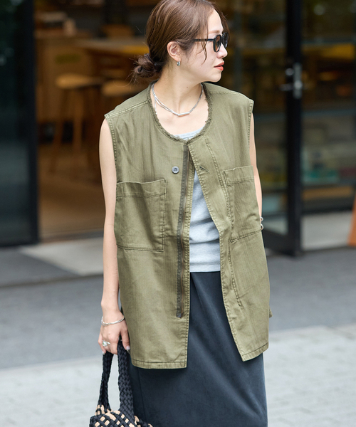 JOURNAL STANDARD(ジャーナルスタンダード)の「Military VEST(その他アウター・レディース・カーキ/ホワイト・FREE)」の20枚目の写真