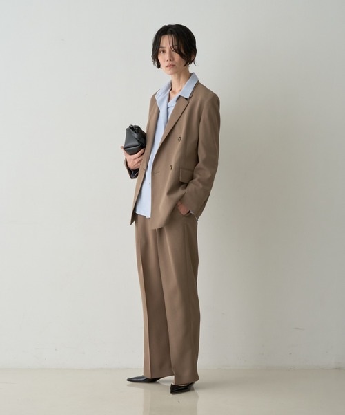 qualite(カリテ)の「タックストレートパンツ(その他パンツ・レディース・モカ/チャコールグレー・34/38/36)」の5枚目の写真