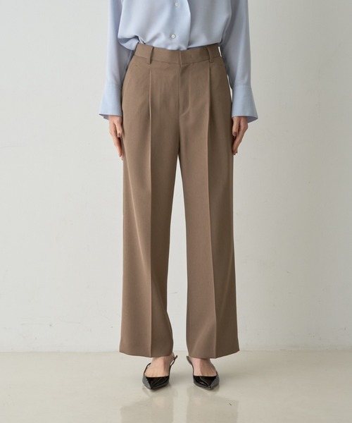 qualite(カリテ)の「タックストレートパンツ(その他パンツ・レディース・モカ/チャコールグレー・34/38/36)」の15枚目の写真