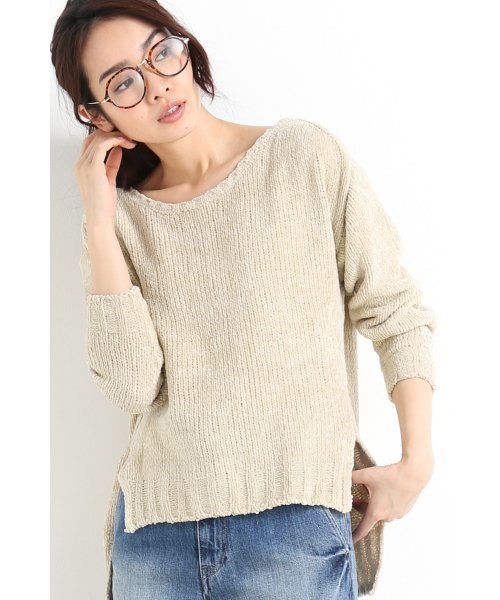 FRAMeWORK(フレームワーク)の「Li/Coモール プルオーバー◆(ニット/セーター・レディース・ベージュ/ライトグレー/グリーン・FREE)」の19枚目の写真