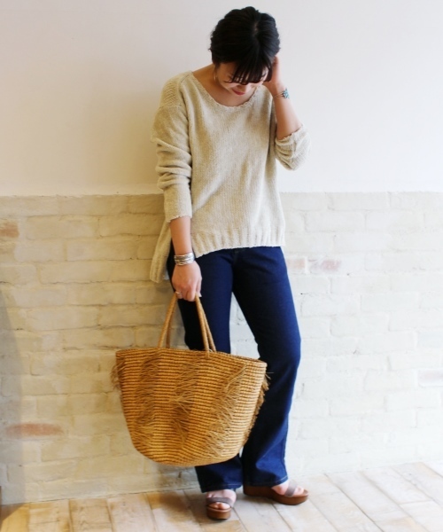 FRAMeWORK(フレームワーク)の「Li/Coモール プルオーバー◆(ニット/セーター・レディース・ベージュ/ライトグレー/グリーン・FREE)」の17枚目の写真