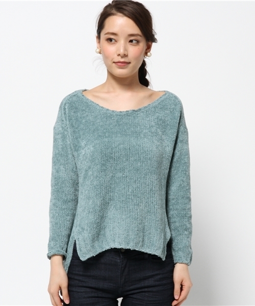 FRAMeWORK(フレームワーク)の「Li/Coモール プルオーバー◆(ニット/セーター・レディース・ベージュ/ライトグレー/グリーン・FREE)」の9枚目の写真