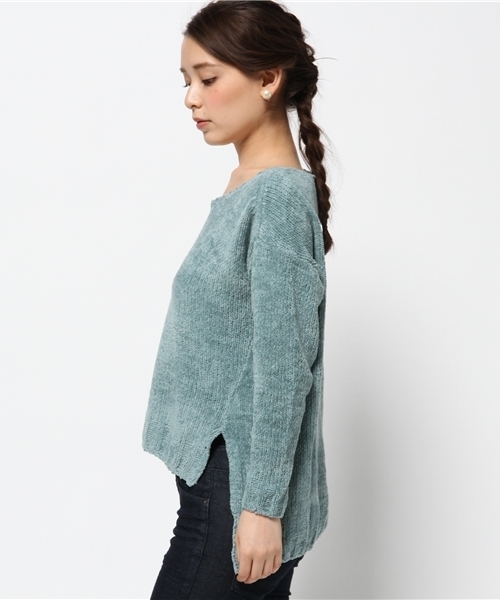 FRAMeWORK(フレームワーク)の「Li/Coモール プルオーバー◆(ニット/セーター・レディース・ベージュ/ライトグレー/グリーン・FREE)」の10枚目の写真