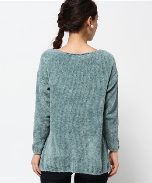 FRAMeWORK(フレームワーク)の「Li/Coモール プルオーバー◆(ニット/セーター・レディース・ベージュ/ライトグレー/グリーン・FREE)」の4枚目の写真