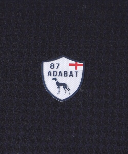 adabat(アダバット)の「【ADABAT NAVY】トゥースチェックジャカード長袖ポロシャツ(ポロシャツ・メンズ・ブルー系その他5/ホワイト系4・46/48/50/52)」の4枚目の写真