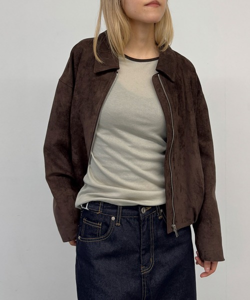 CANAL JEAN（キャナルジーン）の「El mar　配色ラグランシアーロンT（Tシャツ/カットソー・レディース・ブラウン/パープル・ONE SIZE）」の18枚目の写真