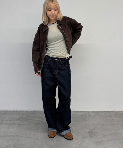 CANAL JEAN（キャナルジーン）の「El mar　配色ラグランシアーロンT（Tシャツ/カットソー・レディース・ブラウン/パープル・ONE SIZE）」の19枚目の写真