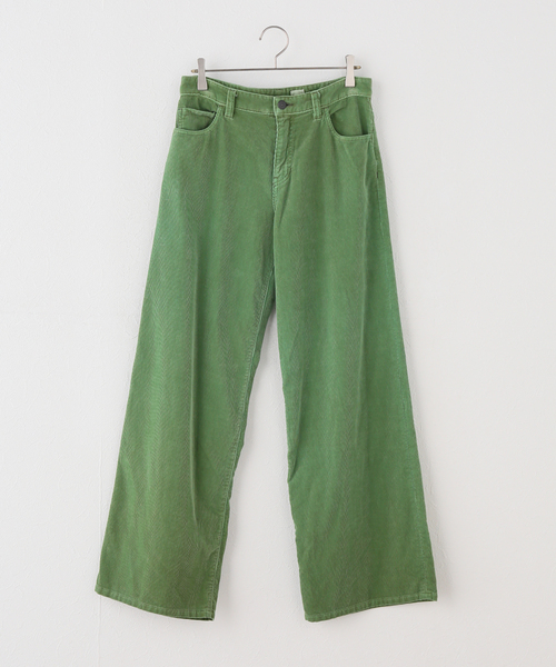 IENA(イエナ)の「BOWTE/バウト FINX CORDUROY WIDE PT パンツ 262-04-0002(その他パンツ・レディース・ライトグリーン・38/36)」の1枚目の写真