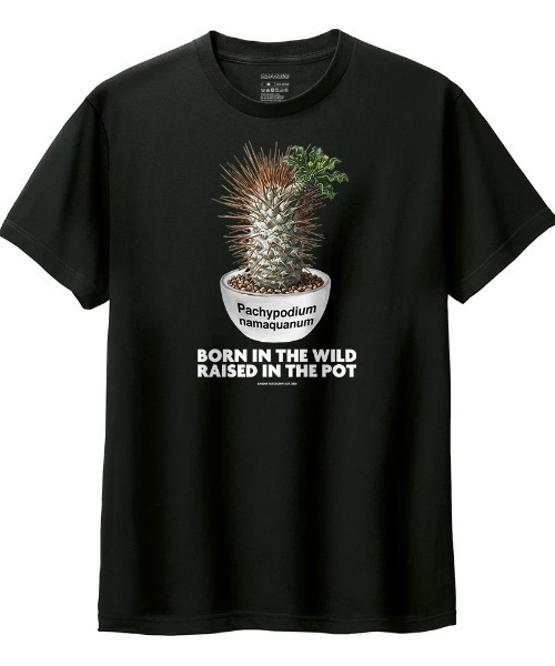 Moftique(モフティック)の「Moftique(モフティック) 半袖Tシャツ パキポディウム ナマクアナム コーデックス 塊根植物 多肉植物 プリント Tシャツ 半袖 トップス カットソー メンズ レディース ユニセックス 夏(Tシャツ/カットソー・メンズ・ホワイト/ブラック・S/M/L/XL/XS)」の1枚目の写真