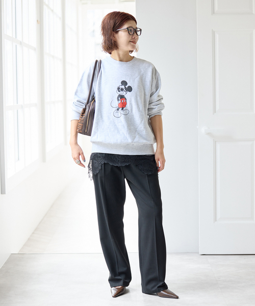Spick & Span(スピックアンドスパン)の「《手洗い可 / 追加》起毛タックテーパードパンツ(スラックス・レディース・ブラック/その他1/ホワイト系その他/その他9・40/38/36/34)」の5枚目の写真