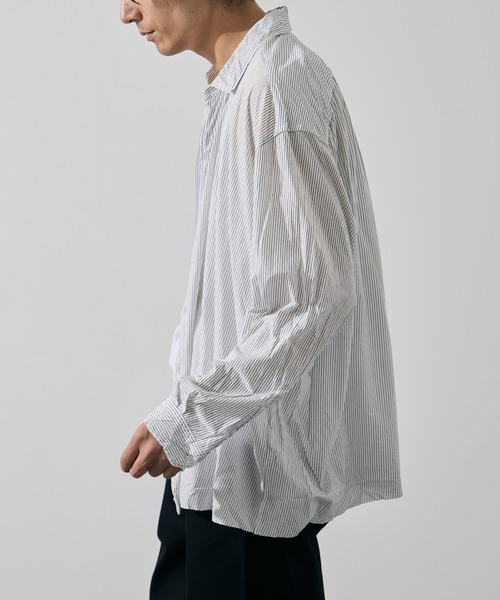 KANEMASA PHIL.(カネマサフィル)の「【KANEMASA PHIL./カネマサフィル】46G Stripe Artisan Shirt(シャツ/ブラウス・メンズ・イエロー/ホワイト・L/M)」の4枚目の写真
