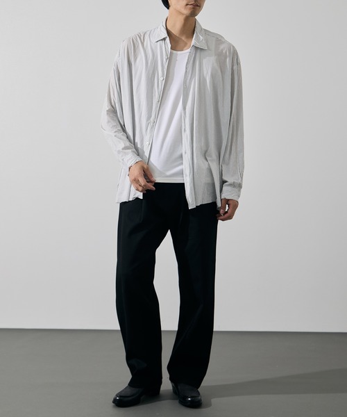 KANEMASA PHIL.(カネマサフィル)の「【KANEMASA PHIL./カネマサフィル】46G Stripe Artisan Shirt(シャツ/ブラウス・メンズ・イエロー/ホワイト・L/M)」の6枚目の写真
