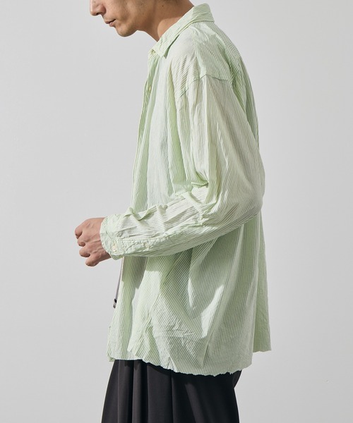 KANEMASA PHIL.(カネマサフィル)の「【KANEMASA PHIL./カネマサフィル】46G Stripe Artisan Shirt(シャツ/ブラウス・メンズ・イエロー/ホワイト・L/M)」の13枚目の写真