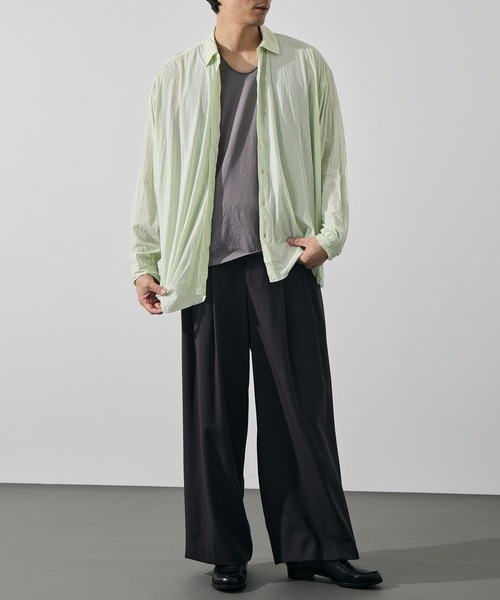 KANEMASA PHIL.(カネマサフィル)の「【KANEMASA PHIL./カネマサフィル】46G Stripe Artisan Shirt(シャツ/ブラウス・メンズ・イエロー/ホワイト・L/M)」の15枚目の写真