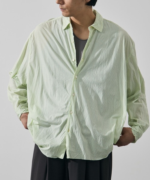 KANEMASA PHIL.(カネマサフィル)の「【KANEMASA PHIL./カネマサフィル】46G Stripe Artisan Shirt(シャツ/ブラウス・メンズ・イエロー/ホワイト・L/M)」の16枚目の写真