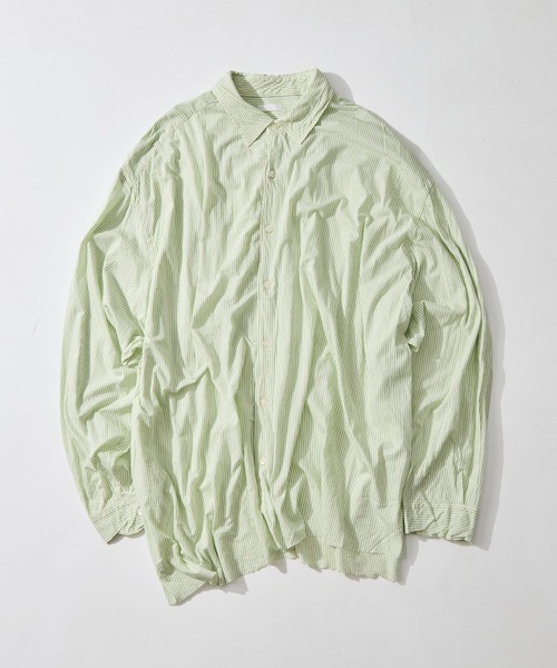 KANEMASA PHIL.(カネマサフィル)の「【KANEMASA PHIL./カネマサフィル】46G Stripe Artisan Shirt(シャツ/ブラウス・メンズ・イエロー/ホワイト・L/M)」の18枚目の写真