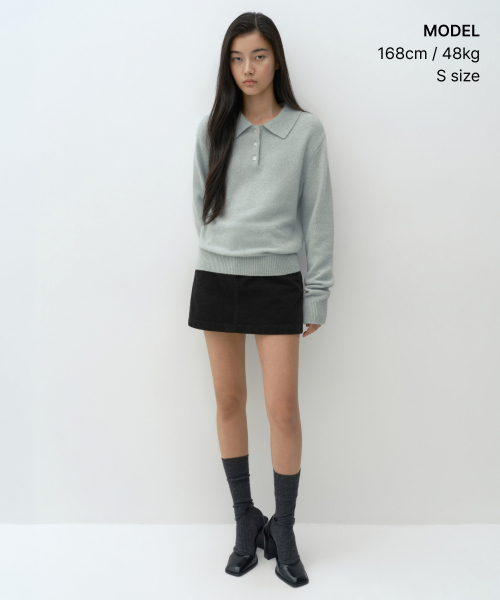 MUSINSA STANDARD WOMAN（ムシンサスタンダードウーマン）の「[ビクトリアウール] レディース カラードニット [ミントグレー]（ニット/セーター・レディース・その他・SMALL/MEDIUM/LARGE/X-SMALL）」の2枚目の写真