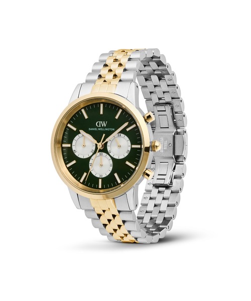 Daniel Wellington（ダニエルウェリントン）の「Iconic Chronograph 42MM Arch 5-Link メンズ腕時計（アナログ腕時計・メンズ・ホワイト×ゴールド・42mm）」の2枚目の写真