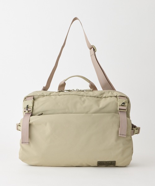 WILD THINGS(ワイルドシングス)の「上着も挟める万能ギミック【WILD THINGS】METROPOLIS MESSENGER リサイクル素材 メッセンジャーバッグ(メッセンジャーバッグ・レディース・ブラック/ベージュ・ONE SIZE)」の2枚目の写真