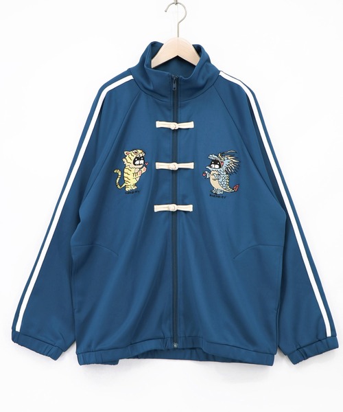 ScoLar（スカラー）の「363101：トラビル&ドラビル チャイナ風刺繍ブルゾン（ブルゾン・レディース・パープル/ブラック/グリーン・M）」の6枚目の写真