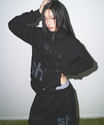 Easy Hood Zip-up (ブラック)