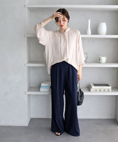 le.coeur blanc(ルクールブラン)の「ピンストライプイージーパンツ(その他パンツ・レディース・ネイビー/グレー・38)」の11枚目の写真