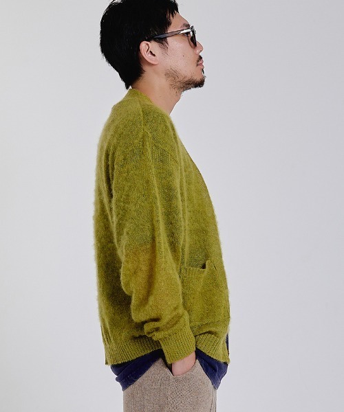 EFFECTEN（エフェクテン）の「mcg3901-8G mohair cardigan モヘアカーディガン(efsc-09)（カーディガン/ボレロ・メンズ・イエロー系その他・M/L）」の3枚目の写真
