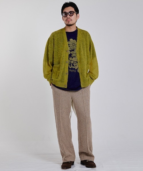 EFFECTEN（エフェクテン）の「mcg3901-8G mohair cardigan モヘアカーディガン(efsc-09)（カーディガン/ボレロ・メンズ・イエロー系その他・M/L）」の5枚目の写真