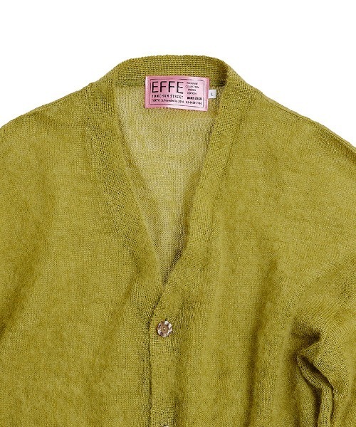 EFFECTEN（エフェクテン）の「mcg3901-8G mohair cardigan モヘアカーディガン(efsc-09)（カーディガン/ボレロ・メンズ・イエロー系その他・M/L）」の9枚目の写真