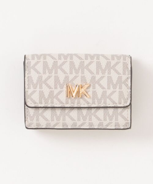 MK FACET トライフォールド フラップ ウォレット スモール - MKシグネチャー