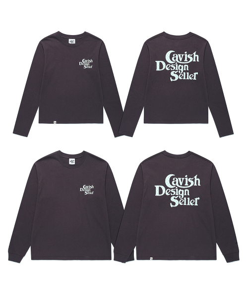 Cavish(カビシ)の「STAR SELLER ロゴ長袖Tシャツ ダークパープル (CV2GSUT579A)(Tシャツ/カットソー・レディース・ダークパープル・FREE/MEDIUM/SMALL/LARGE)」の2枚目の写真