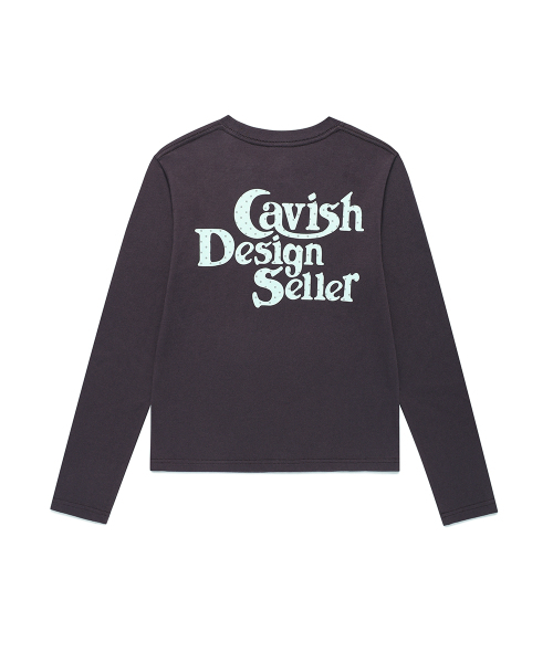 Cavish(カビシ)の「STAR SELLER ロゴ長袖Tシャツ ダークパープル (CV2GSUT579A)(Tシャツ/カットソー・レディース・ダークパープル・FREE/MEDIUM/SMALL/LARGE)」の6枚目の写真